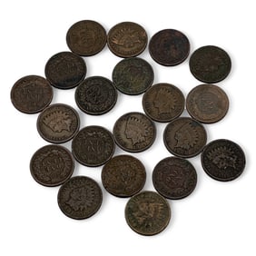 Group Of 20 Indian Head Pennies