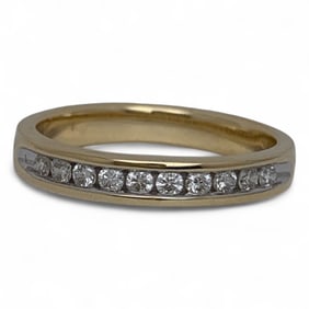 14k Yellow Gold And Diamond Ring / Band