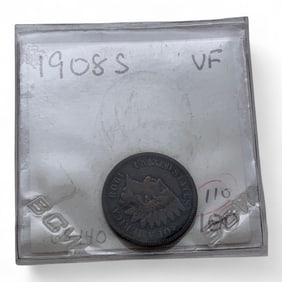 1908 S Indian Head Penny, V F
