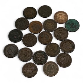 Group Of 20 Indian Head Pennies