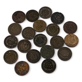 Group Of 20 Indian Head Pennies