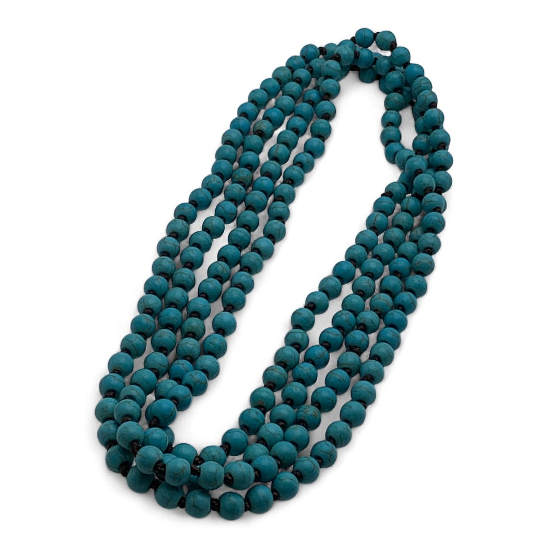 Turquoise Beaded Necklace: 31 1/4" Long - 53.7 Grams