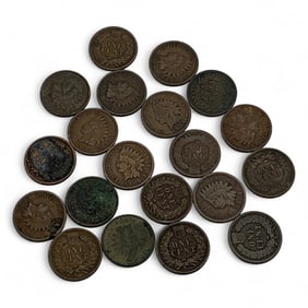 Group Of 20 Indian Head Pennies