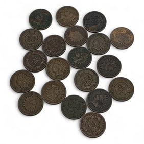 Group Of 20 Indian Head Pennies