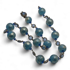 Blue Crystal Fashion Necklace