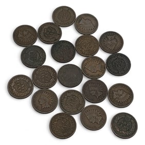 Group Of 20 Indian Head Pennies