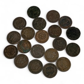 Group Of 20 Indian Head Pennies