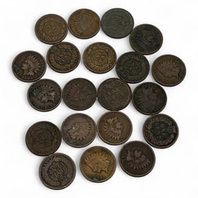 Group Of 20 Indian Head Pennies