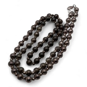 Silver Beaded Necklace