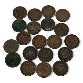 Group Of 20 Indian Head Pennies