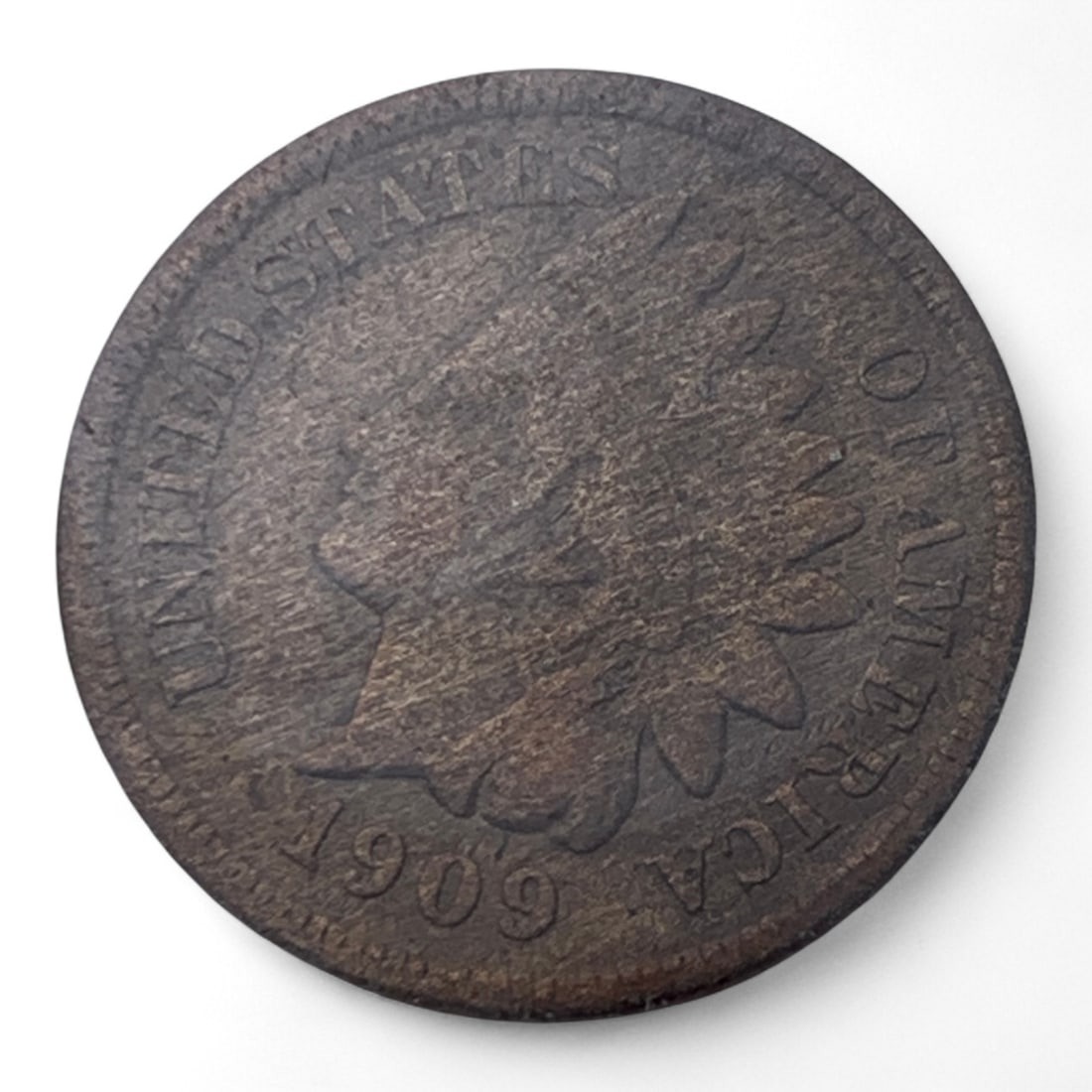 1909 S Indian Head Cent, V F+ (1 of 3)