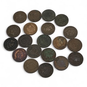 Group Of 20 Indian Head Pennies