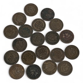 Group Of 20 Indian Head Pennies