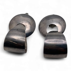 Sterling Silver Dangle Clip Earrings