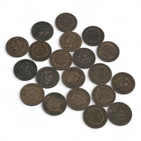 Group Of 20 Indian Head Pennies