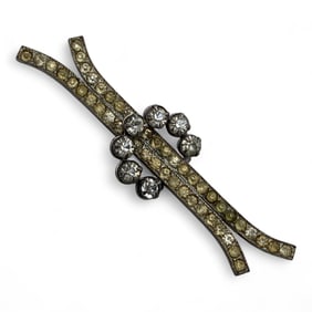 Sterling Silver & Rhinestone Pin