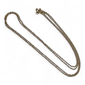 Sterling Silver Gold Tone Multi Strand Necklace