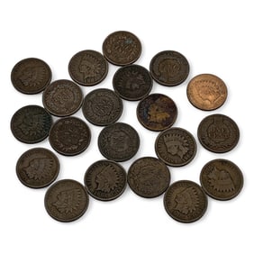 Group Of 20 Indian Head Pennies