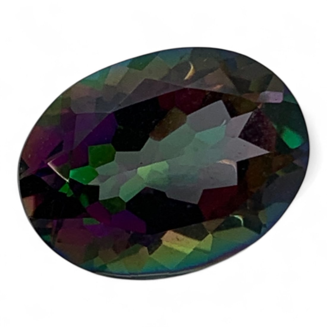 Faceted Mystic Topaz Gemstone: 10x14.5mm - 2.2 Grams Gemstones Tested With Presidium Gem Tester Il - Berners Does Not Guarantee Authenticity Of Gemstones