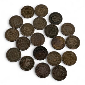 Group Of 20 Indian Head Pennies