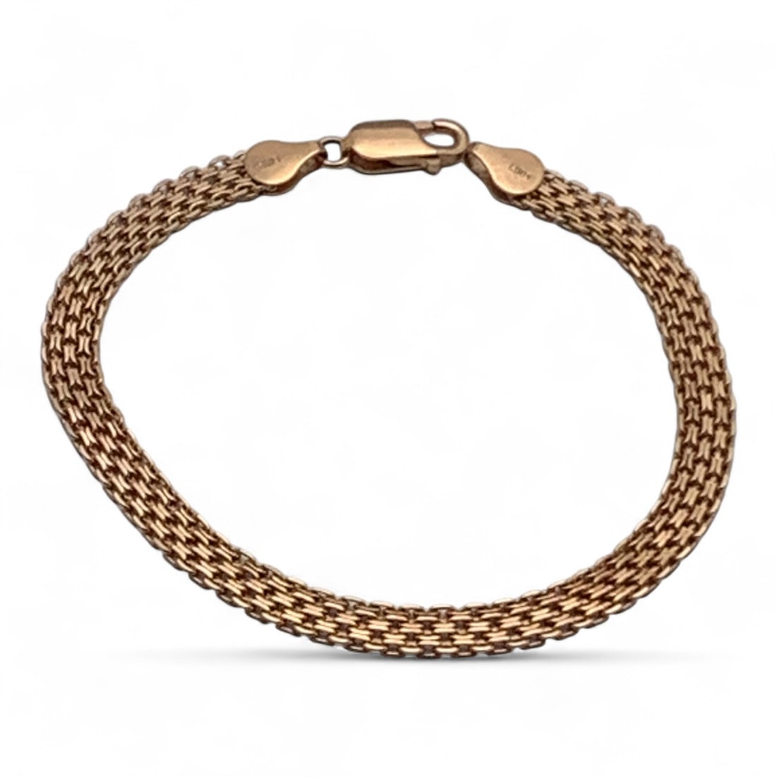 Sterling Silver Bronze Tone Bracelet: Marked 925 - 8 1/8" Long - 6.0 Grams