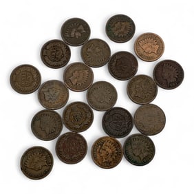 Group Of 20 Indian Head Pennies