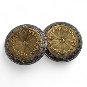 Platinum And 14k Gold Button