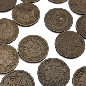 Group Of 20 Indian Head Pennies