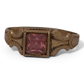 10k Gold Baby Ring With Pink Stone