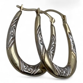 Sterling Silver Gold Tone Earrings