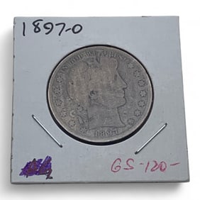 1897 O Barber Silver Half Dollar, Gd
