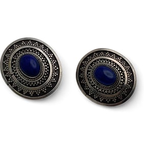 Sterling Silver & Lapis Earrings
