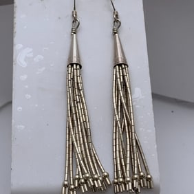 Pair Of Sterling Silver Dangle Earrings