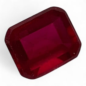 Faceted Pink Ruby Gemstone