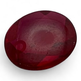 Faceted Red Ruby Gemstone