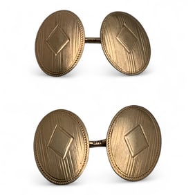 Pair Of 10k Gold Cuff Links