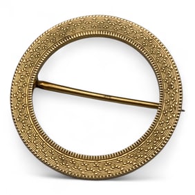 14k Yellow Gold Circular Pin