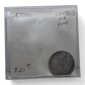 1877 Carson City Seated Liberty Silver Dime