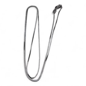 14k White Gold Box Chain Necklace