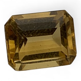 Faceted Yellow Citrine Gemstone