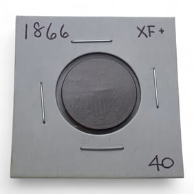 1866 2 Cent Piece, X F+