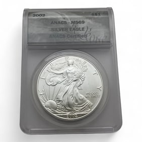 2002 American Silver Eagle One Dollar, Certified