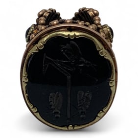 10k Gold With Intaglio Carving