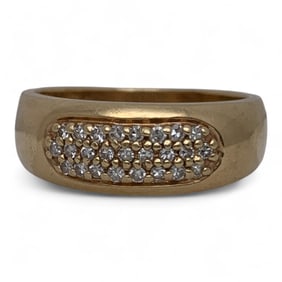 14k Yellow Gold And Diamond Ring