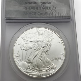 1999 American Silver Eagle One Dollar, Certified