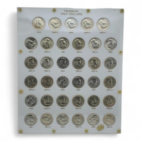 Complete Franklin Half Dollar Plaque Set