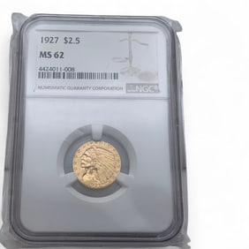1927 $2 1/2 Indian Head Gold Coin
