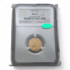 1926 $2 1/2 Indian Head Gold Coin