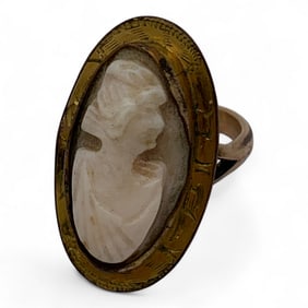 10k Gold And Cameo Ring