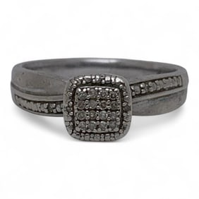 Sterling Silver & Diamond Ring